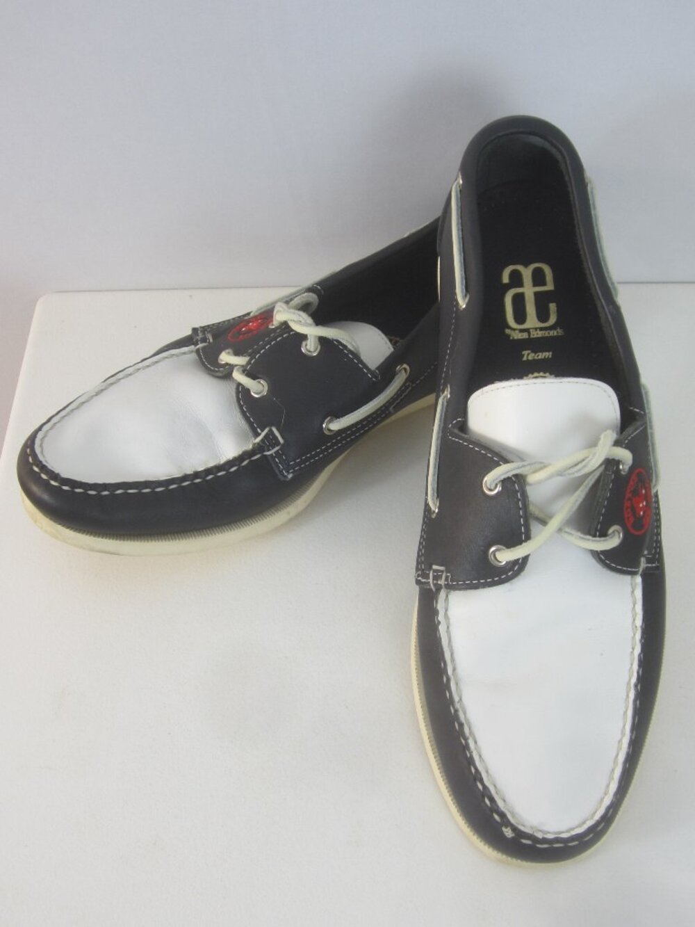 Allen Edmonds Men 11 D Team MLB Boston Red Sox Boat Shoes Loafers Baseball